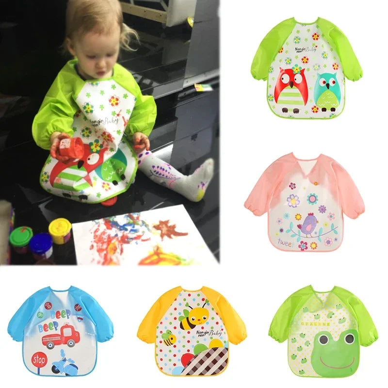 Long-Sleeve Waterproof Baby Bibs