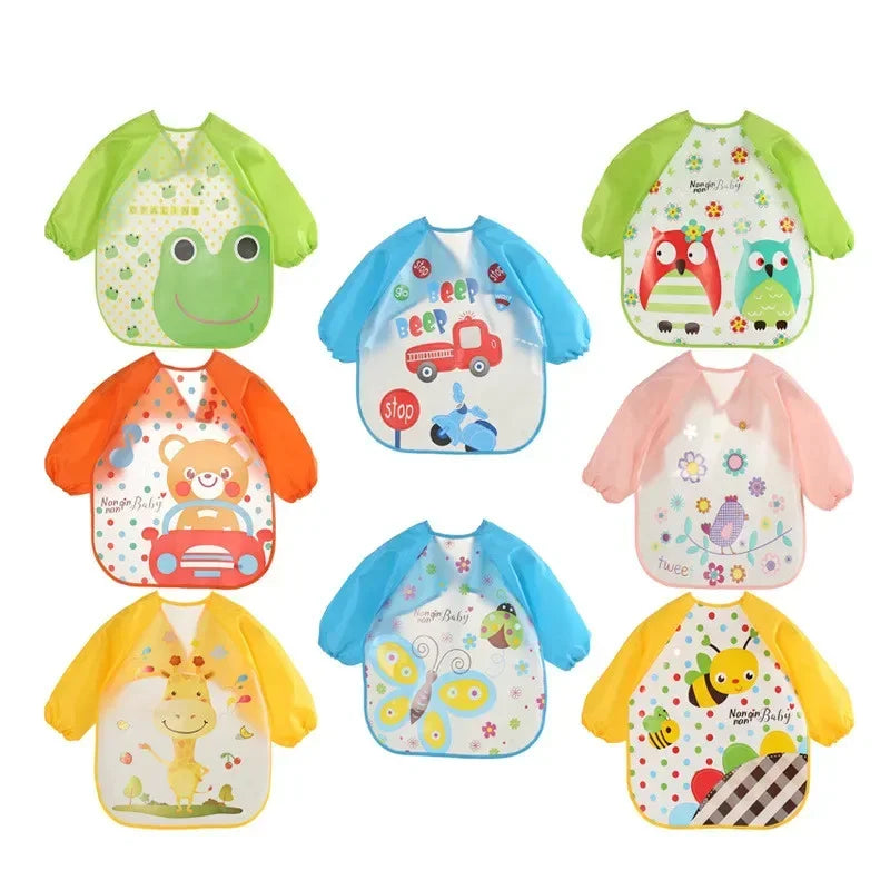 Long-Sleeve Waterproof Baby Bibs